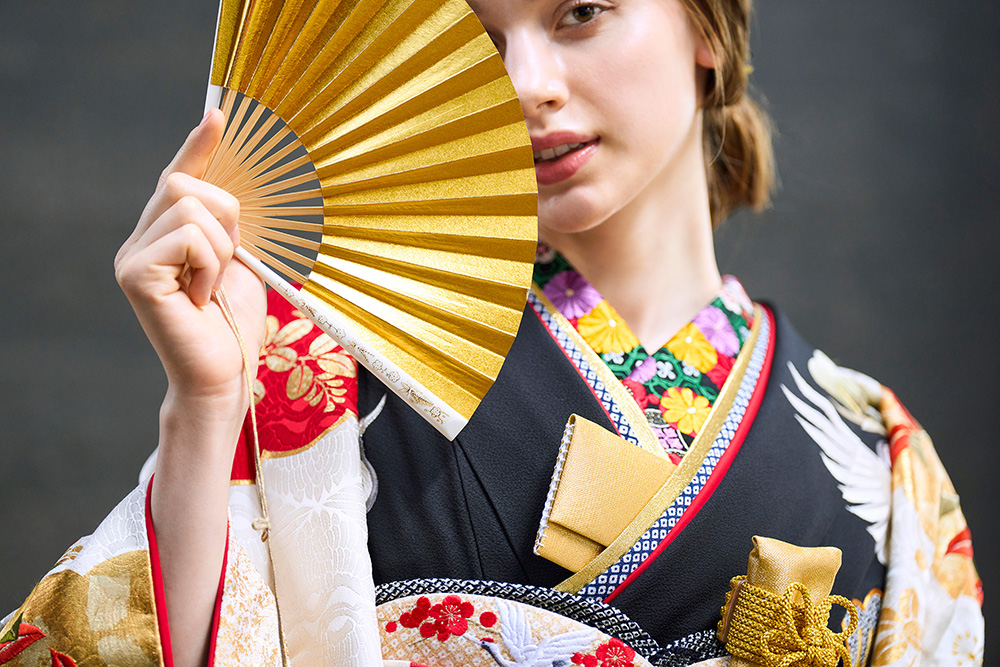 翔風館の着物 飛翔鶴松竹梅